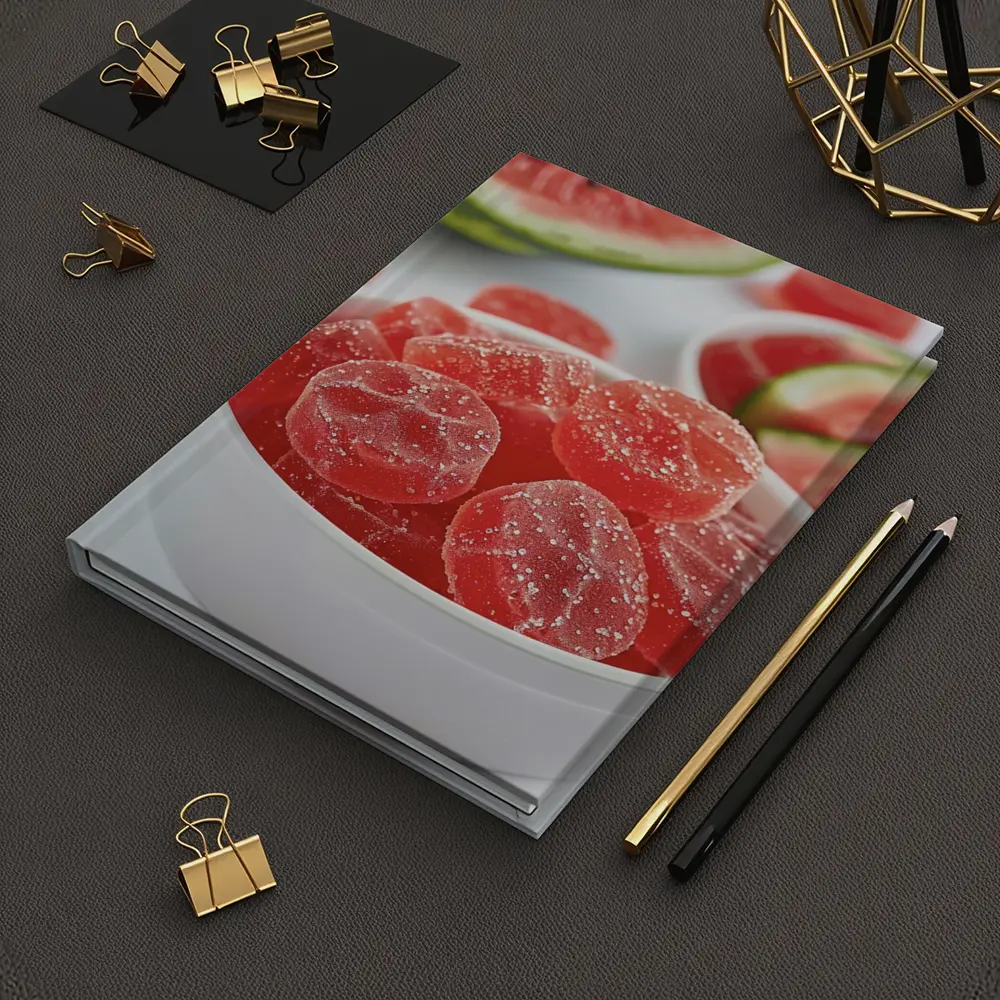 Watermelon Sour Gummy Candies White Bowl – Notebooks