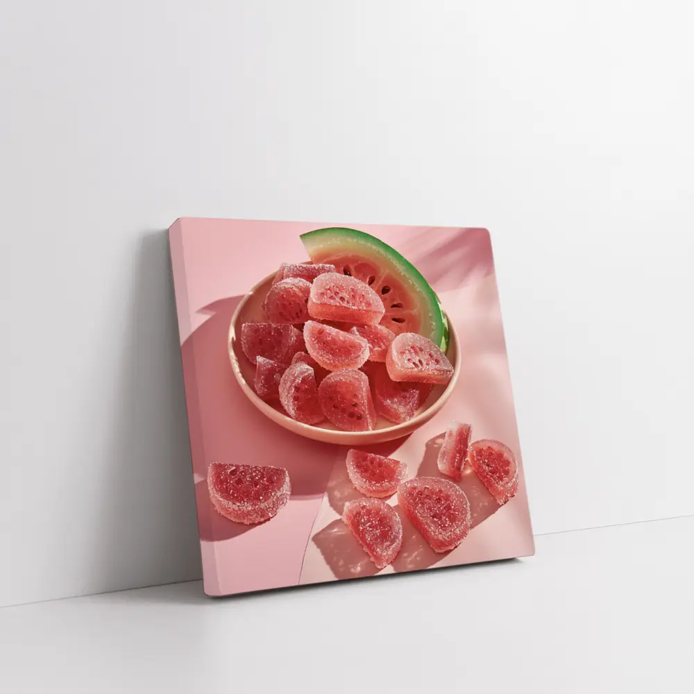 Watermelon Gummy Candies Pink Sugar Coated – Wall Art