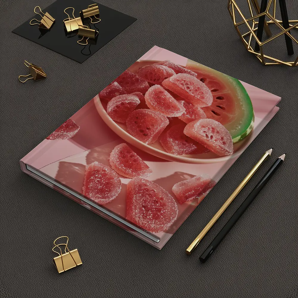 Watermelon Gummy Candies Pink Sugar Coated – Notebooks