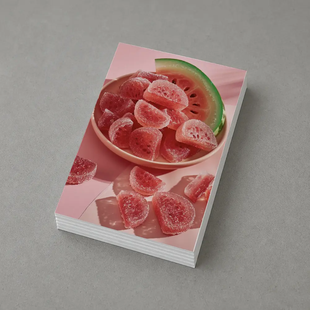 Watermelon Gummy Candies Pink Sugar Coated – Postcards