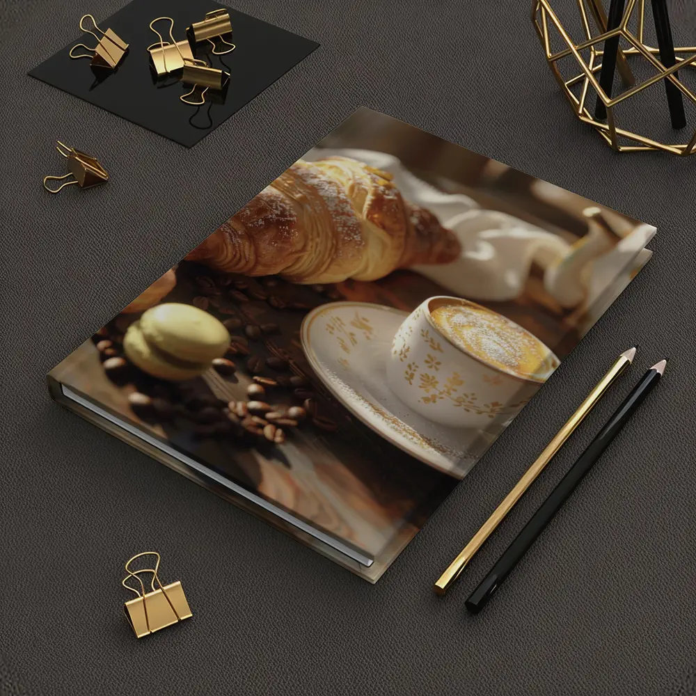 Croissant Coffee Macarons French Breakfast Table – Notebooks