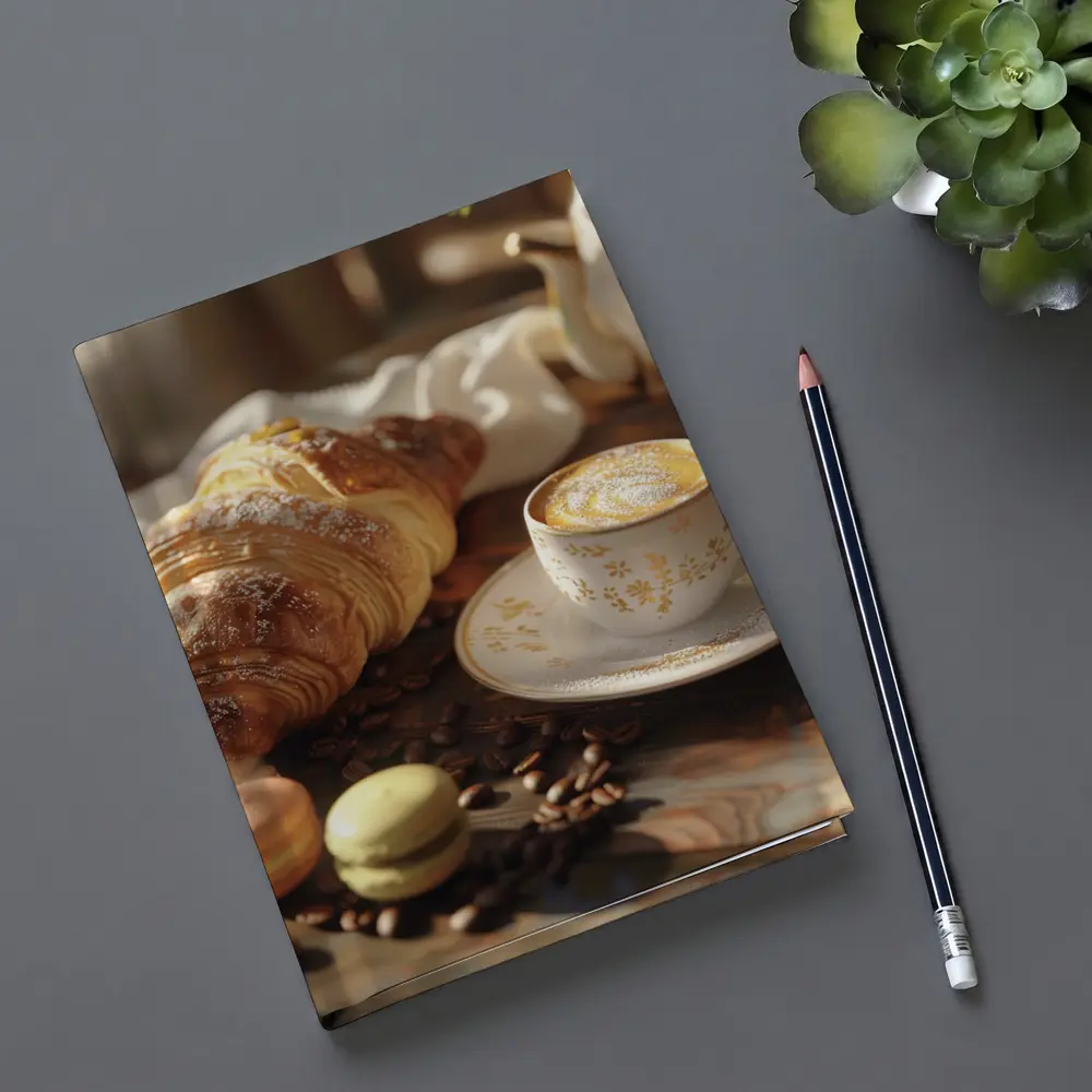 Croissant Coffee Macarons French Breakfast Table – Notebooks
