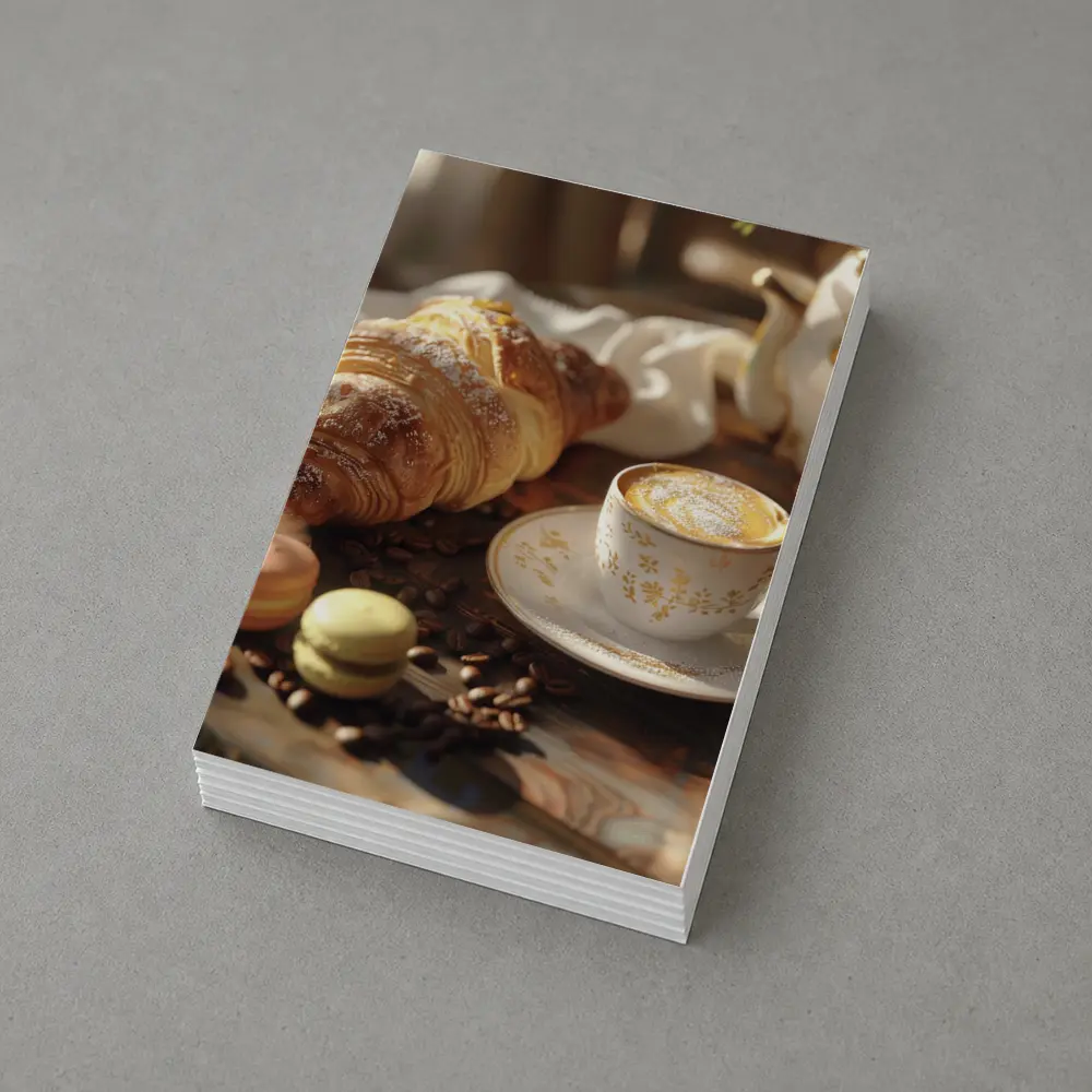Croissant Coffee Macarons French Breakfast Table – Postcards