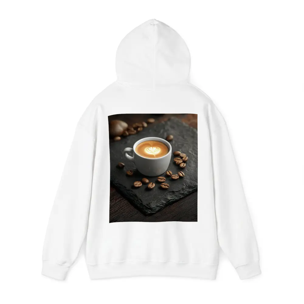 Latte Art Coffee Cup Slate Dark Wood – Hoodies
