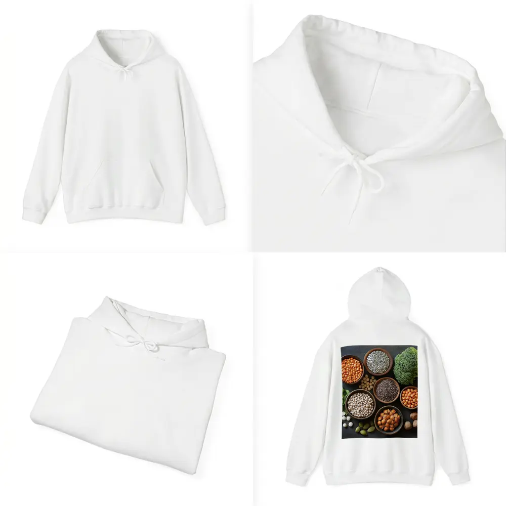 Legumes Seeds Vegetables Dark Stone Background – Hoodies