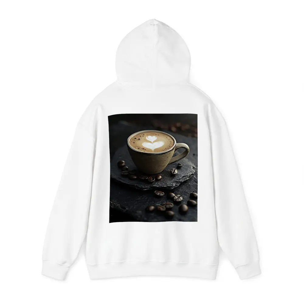 Latte Art Coffee Cup Dark Slate Background – Hoodies