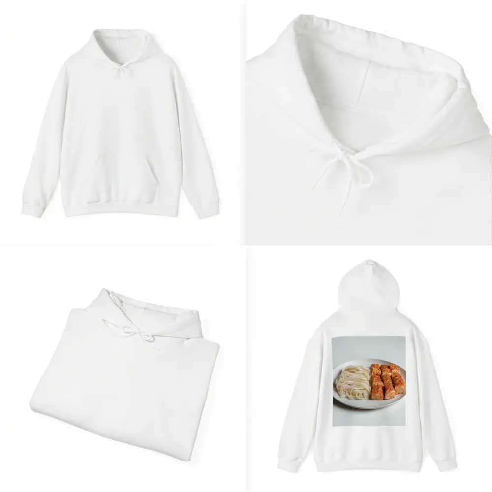 Korean Rice Cakes Noodles White Plate – Hoodies