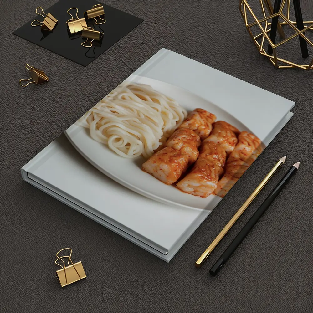 Korean Rice Cakes Noodles White Plate – Notebooks