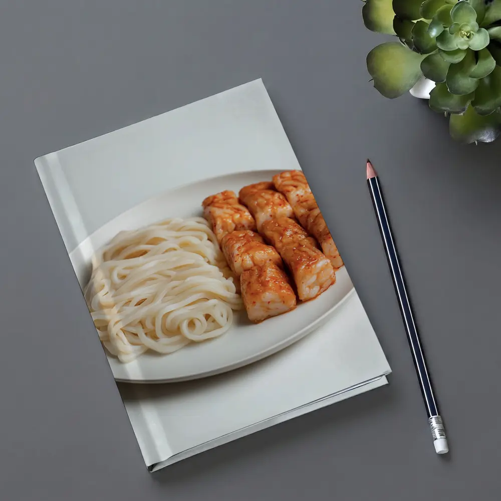 Korean Rice Cakes Noodles White Plate – Notebooks