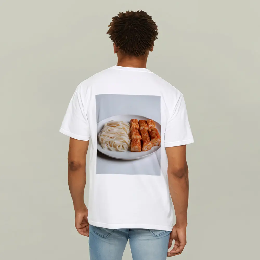 Korean Rice Cakes Noodles White Plate – T-Shirts