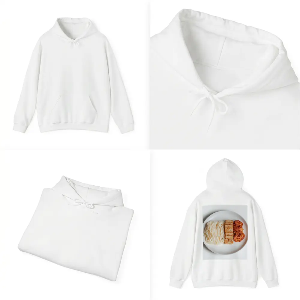 Udon Noodles Tofu Kimchi White Plate – Hoodies