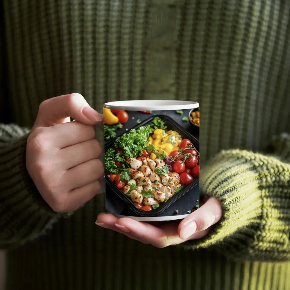 Grilled Chicken Meal Prep Bowl Fresh Vegetables – Mugs