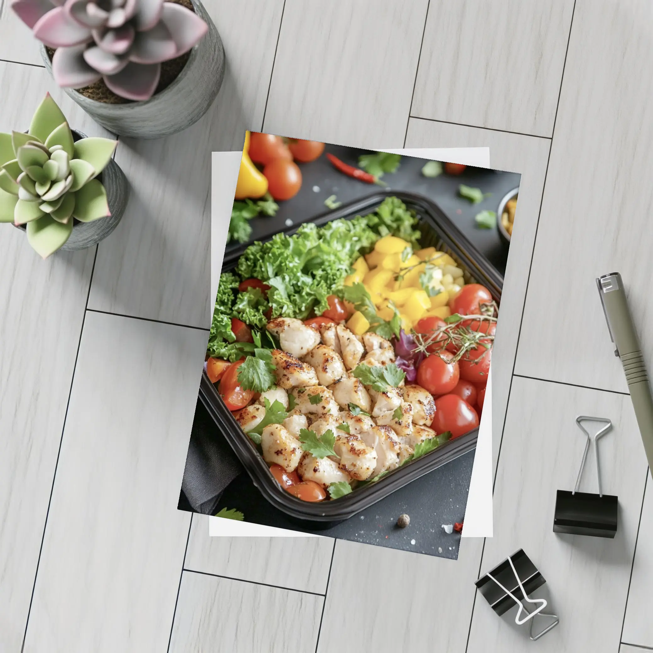 Grilled Chicken Meal Prep Bowl Fresh Vegetables – Postcards