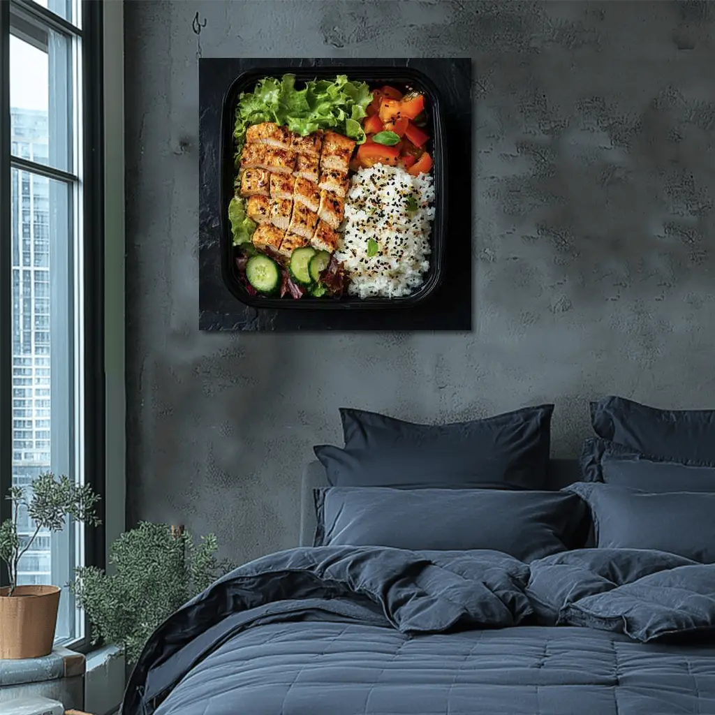 Grilled Chicken Bento Box With Rice – Wall Art