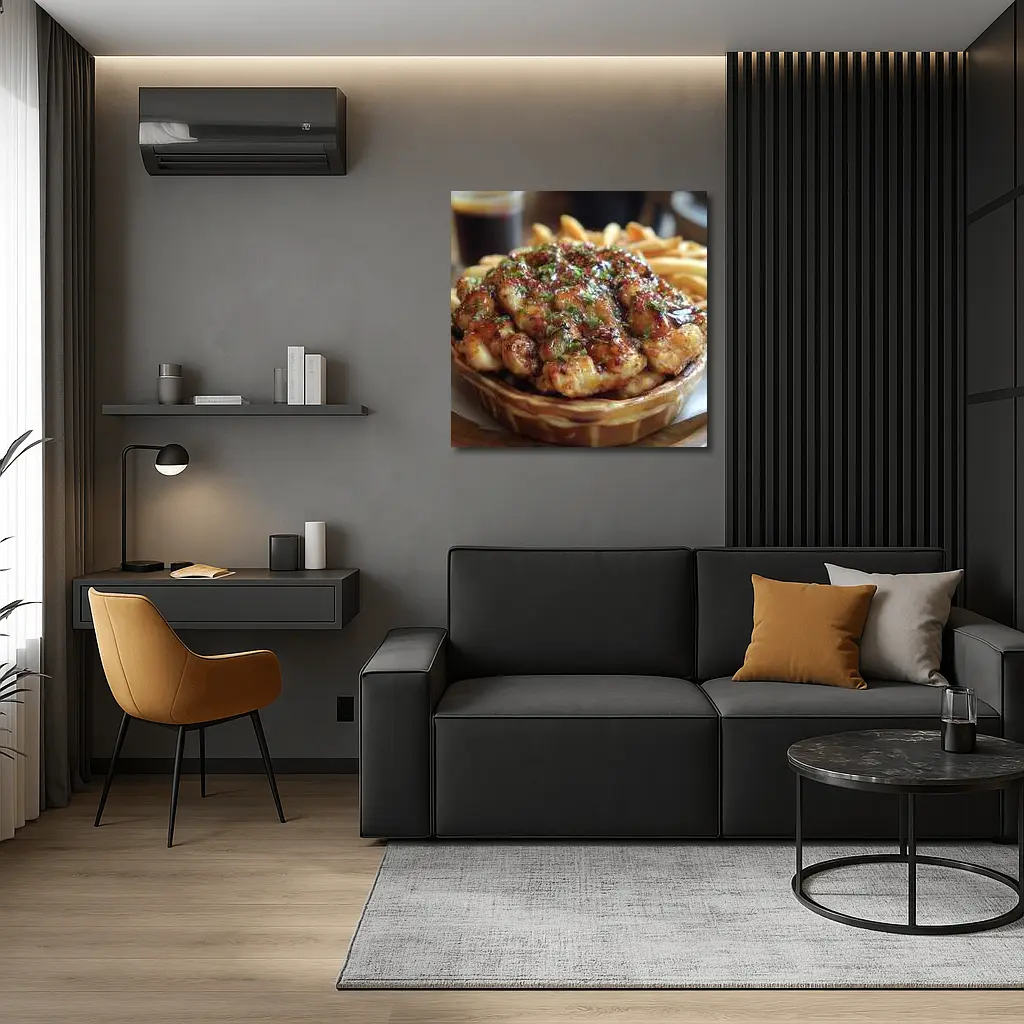 Glazed Chicken Waffle Bowl With Fries – Wall Art