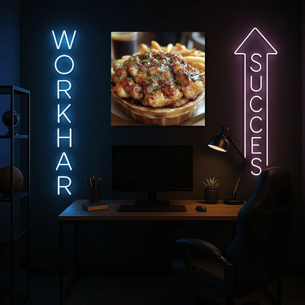 Glazed Chicken Waffle Bowl With Fries – Wall Art