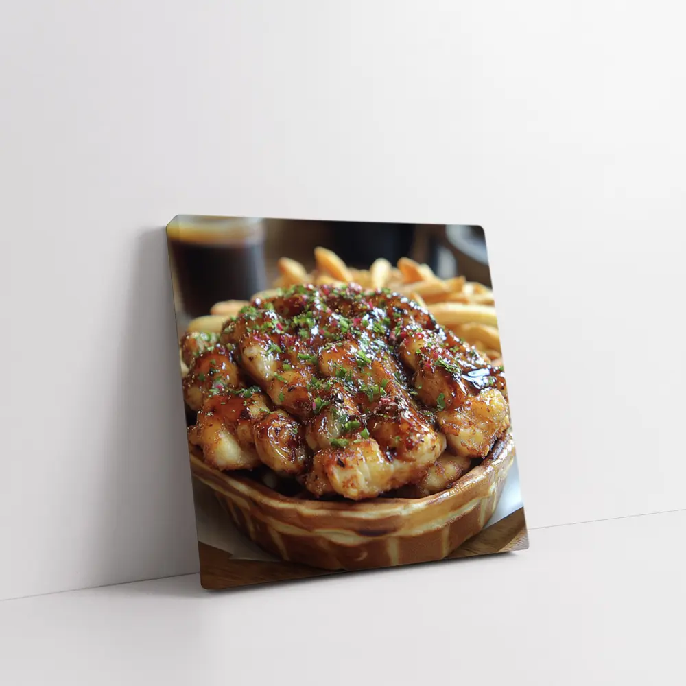 Glazed Chicken Waffle Bowl With Fries – Wall Art