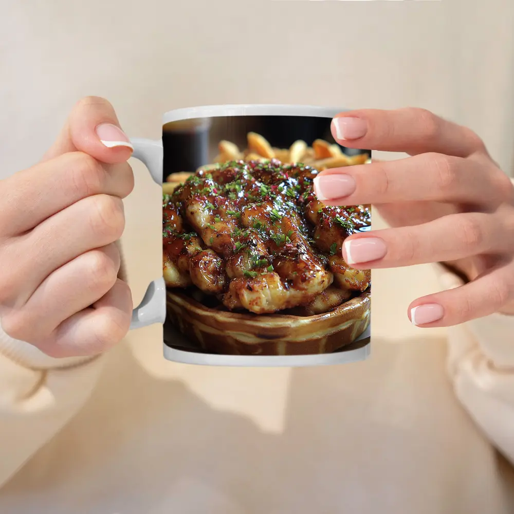 Glazed Chicken Waffle Bowl With Fries – Mugs