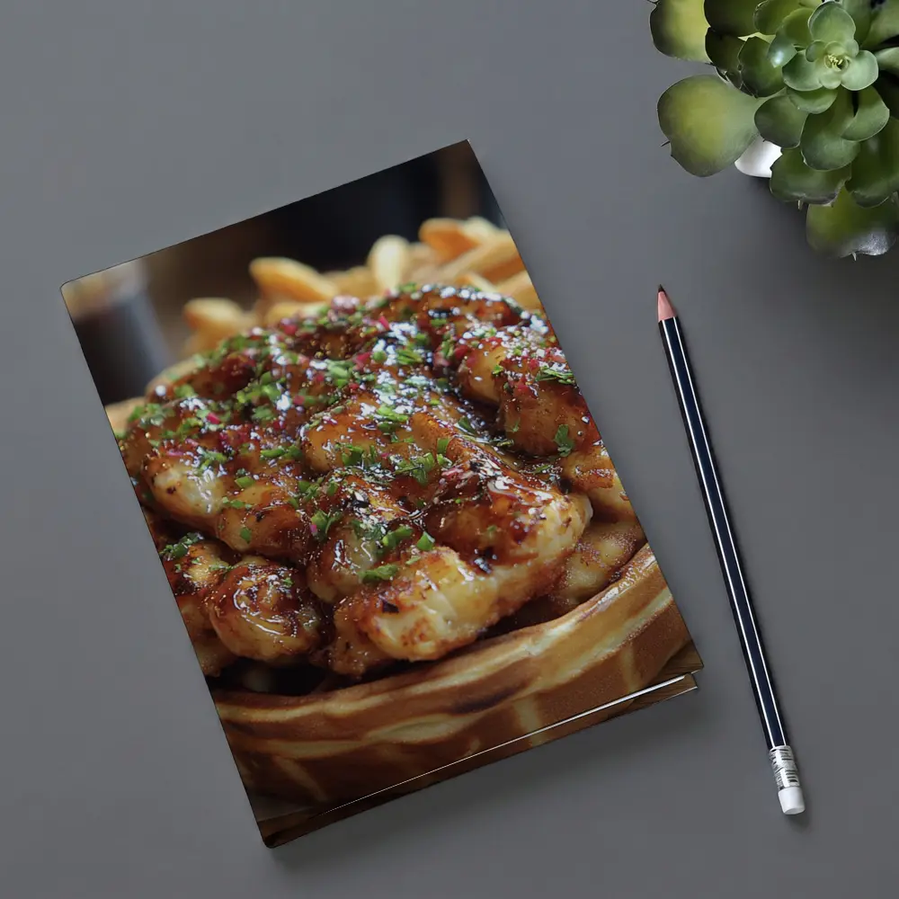 Glazed Chicken Waffle Bowl With Fries – Notebooks