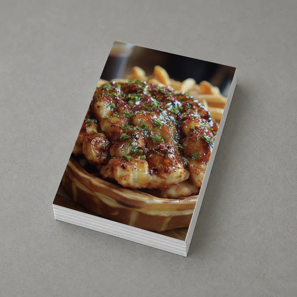 Glazed Chicken Waffle Bowl With Fries – Postcards