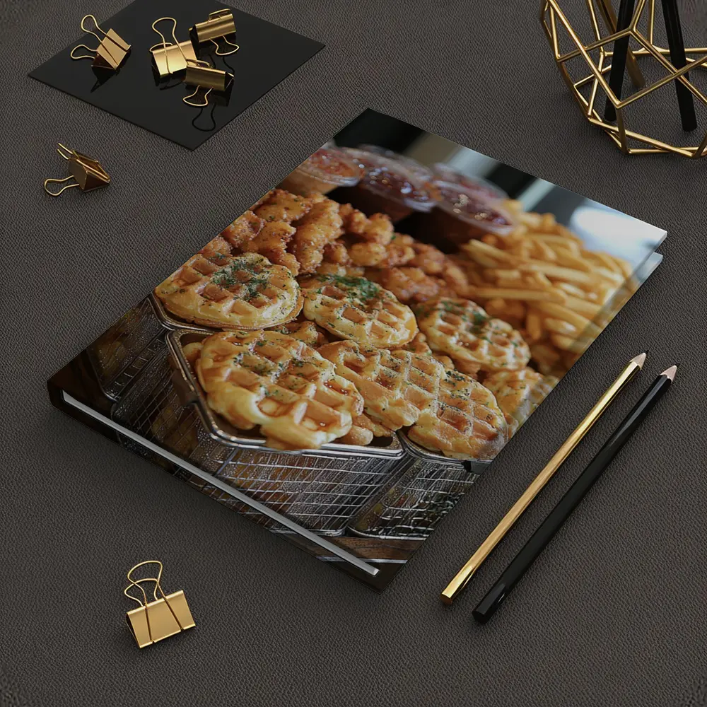 Fried Chicken Waffles and Fries Spread – Notebooks