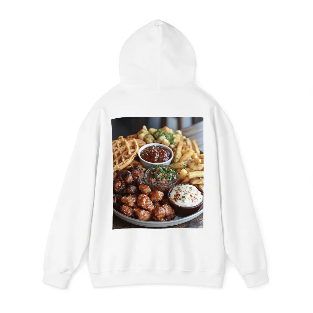 Crispy Chicken Waffles Fries Platter Dipping Sauces – Hoodies