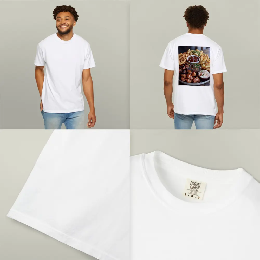 Crispy Chicken Waffles Fries Platter Dipping Sauces – T-Shirts