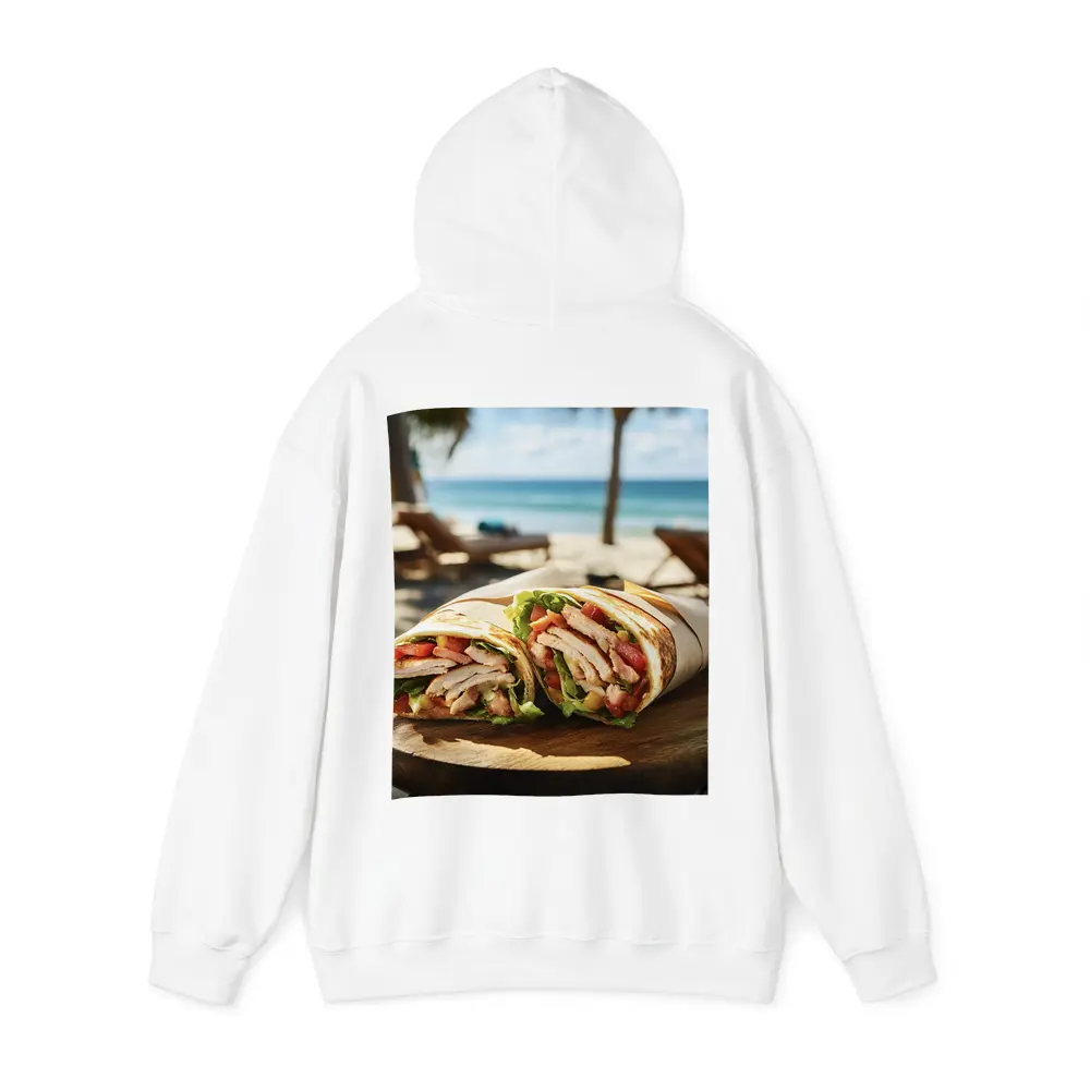 Chicken Wrap Sandwich on Sunny Beach – Hoodies
