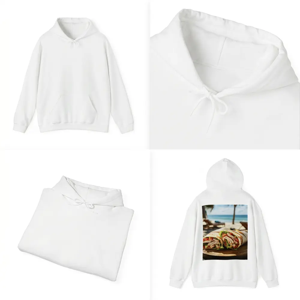 Chicken Wrap Sandwich on Sunny Beach – Hoodies