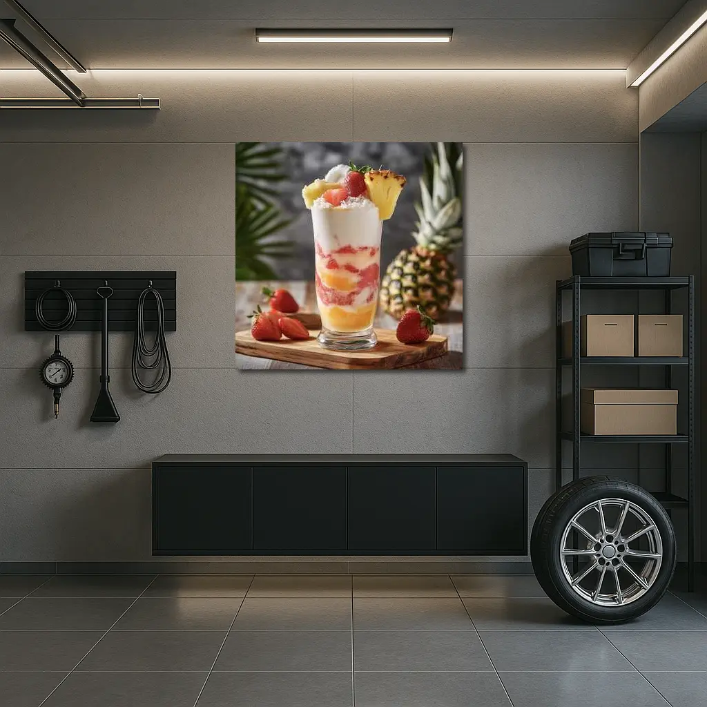 Tropical Fruit Yogurt Parfait Glass Summer – Wall Art