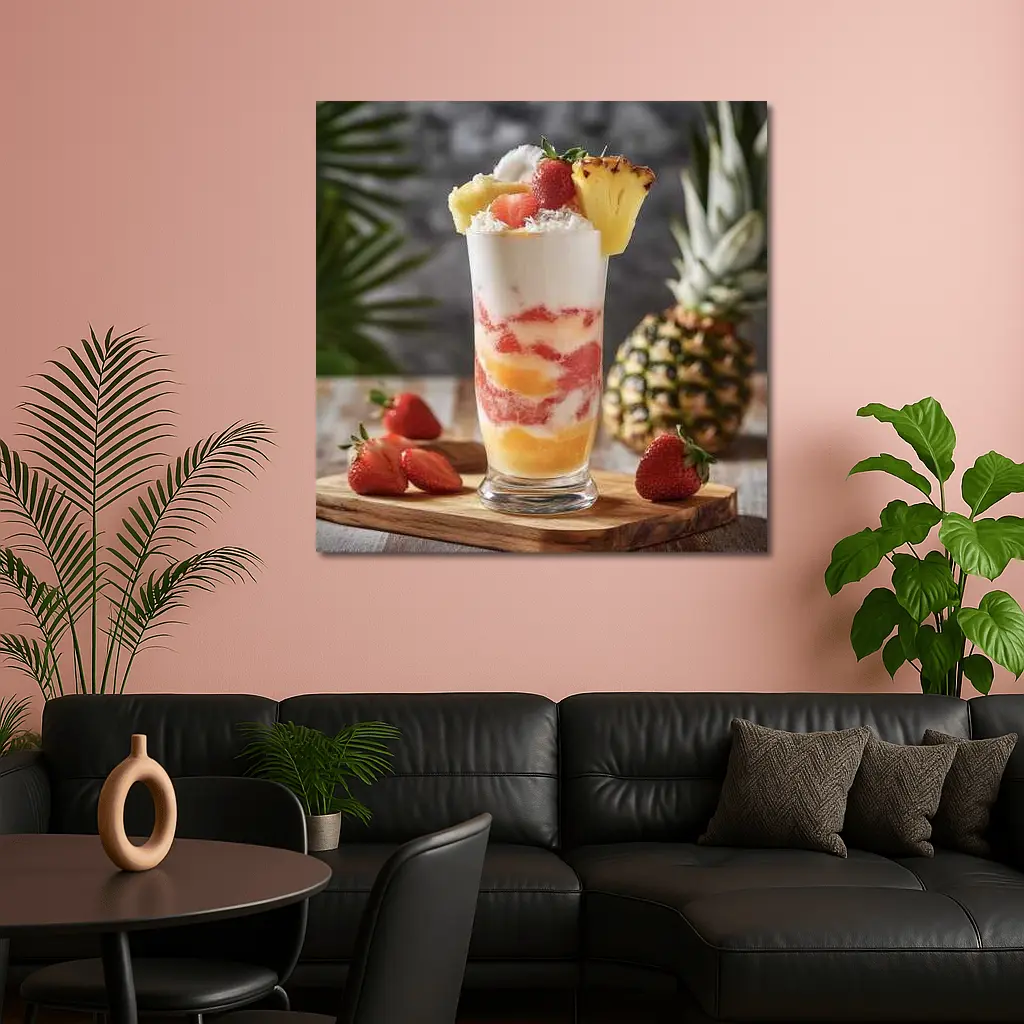 Tropical Fruit Yogurt Parfait Glass Summer – Wall Art