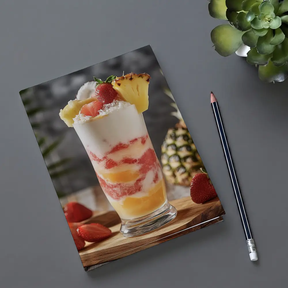 Tropical Fruit Yogurt Parfait Glass Summer – Notebooks