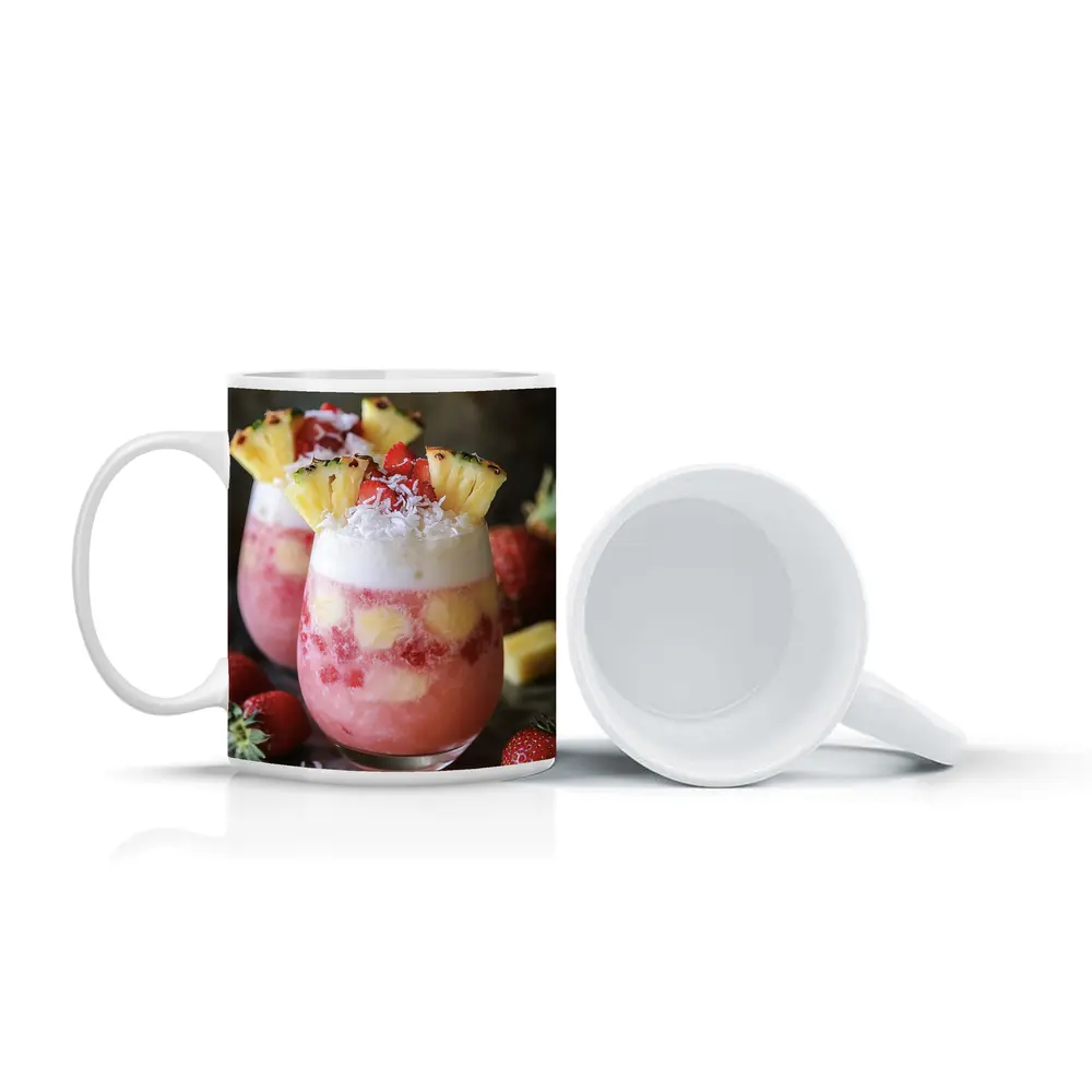 Strawberry Pineapple Coconut Tropical Layered Drinks – Mugs