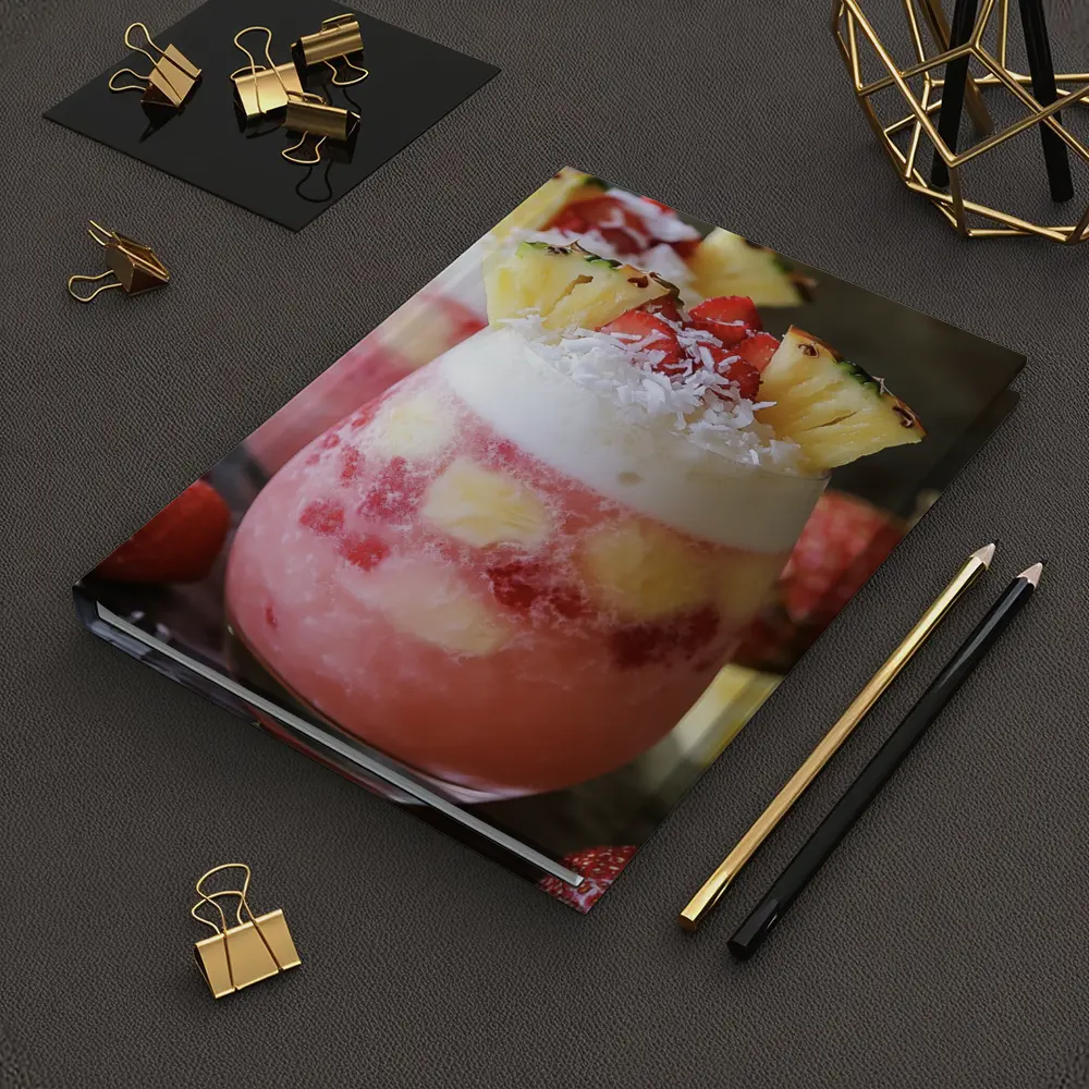 Strawberry Pineapple Coconut Tropical Layered Drinks – Notebooks