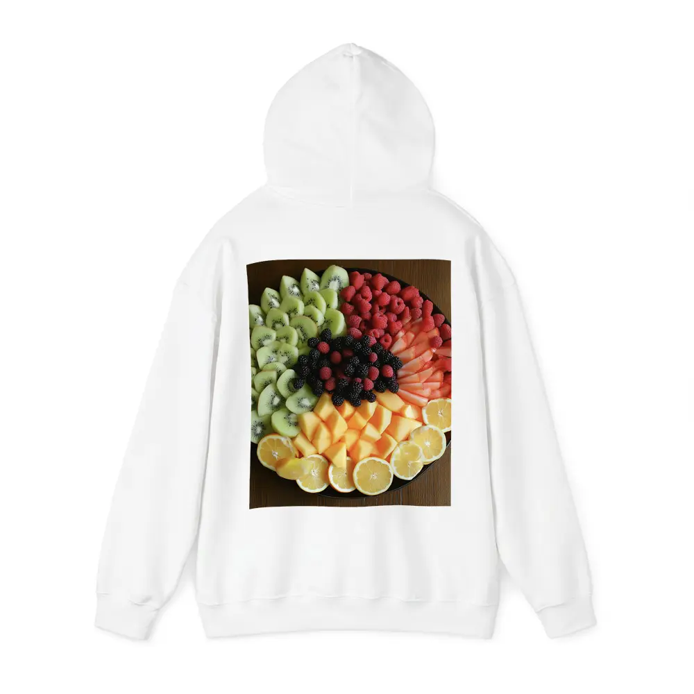 Fresh Fruit Platter Overhead View Dark Plate – Hoodies