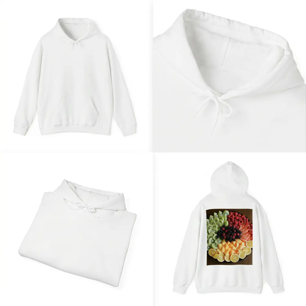 Fresh Fruit Platter Overhead View Dark Plate – Hoodies