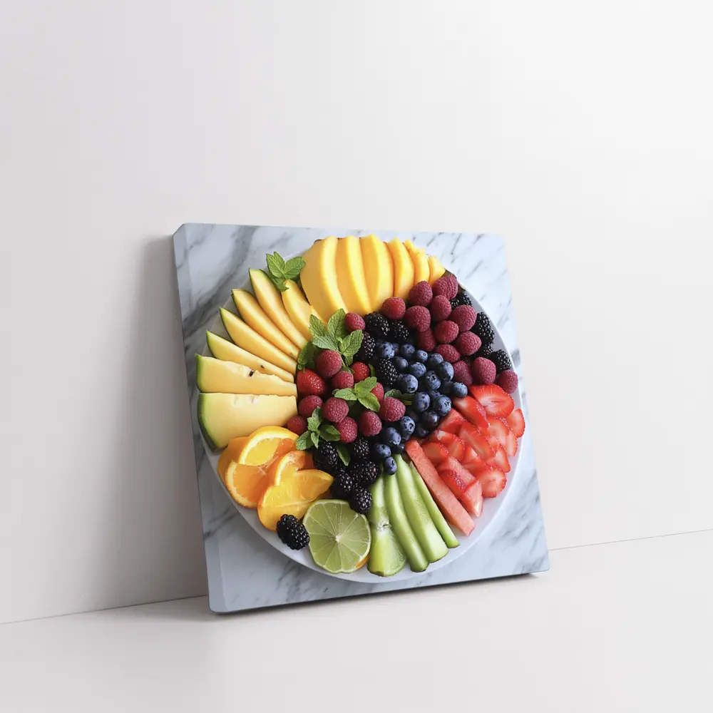 Fresh Fruit Platter Arranged on Marble – Wall Art
