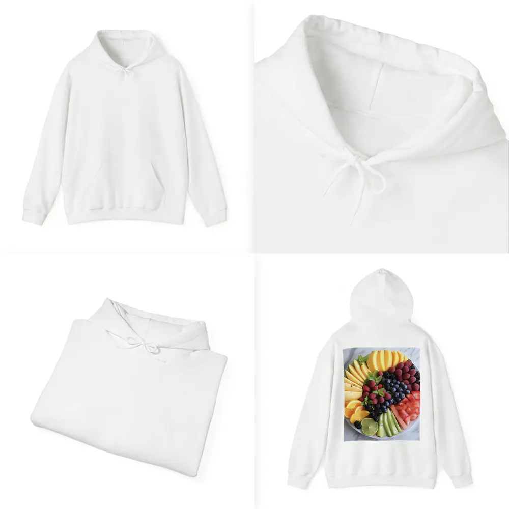Fresh Fruit Platter Arranged on Marble – Hoodies