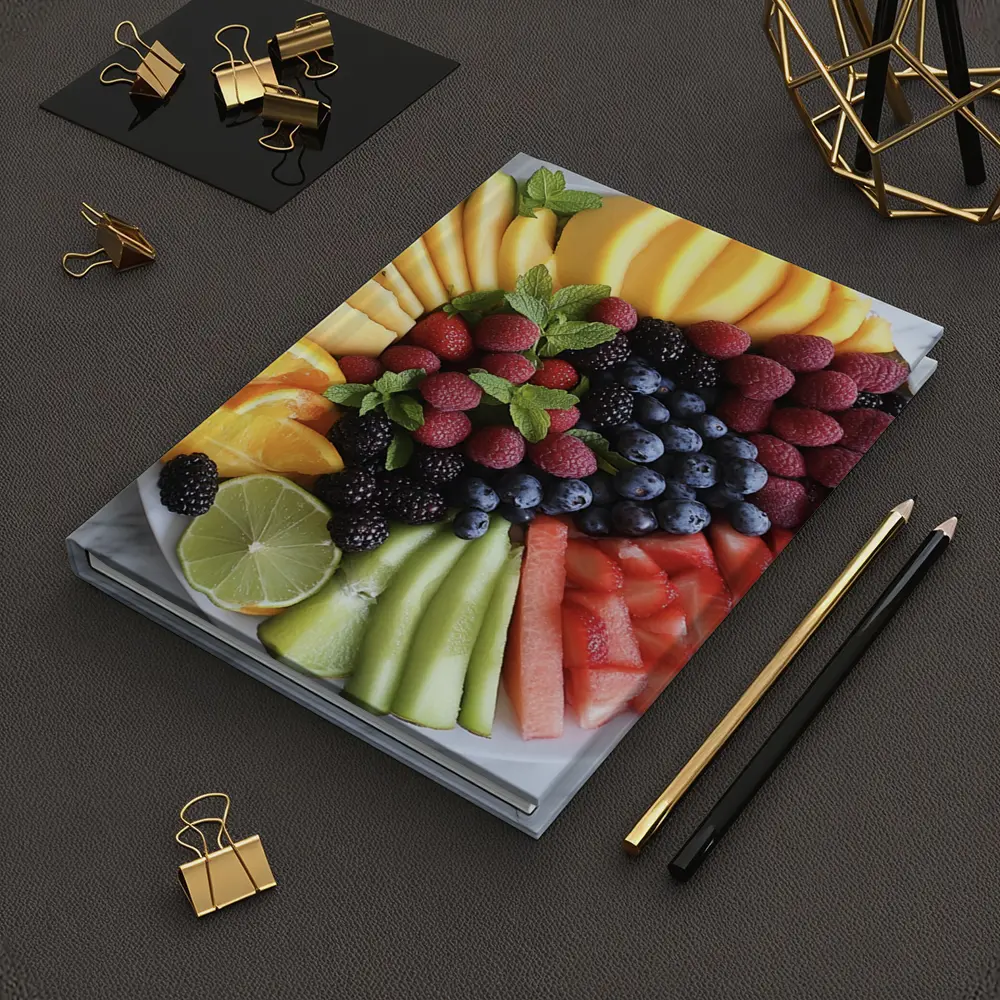 Fresh Fruit Platter Arranged on Marble – Notebooks