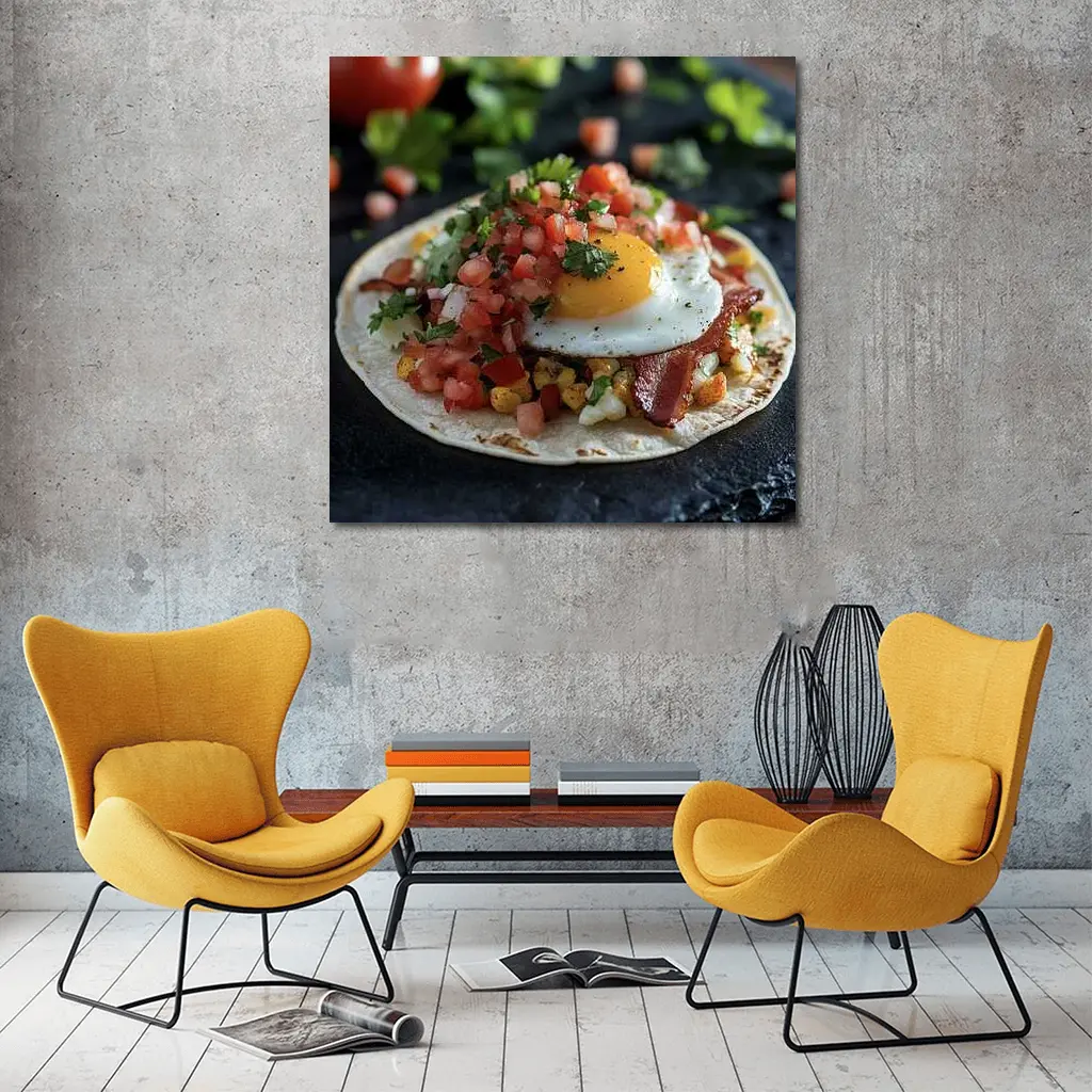 Breakfast Taco Fried Egg Pico De Gallo – Wall Art