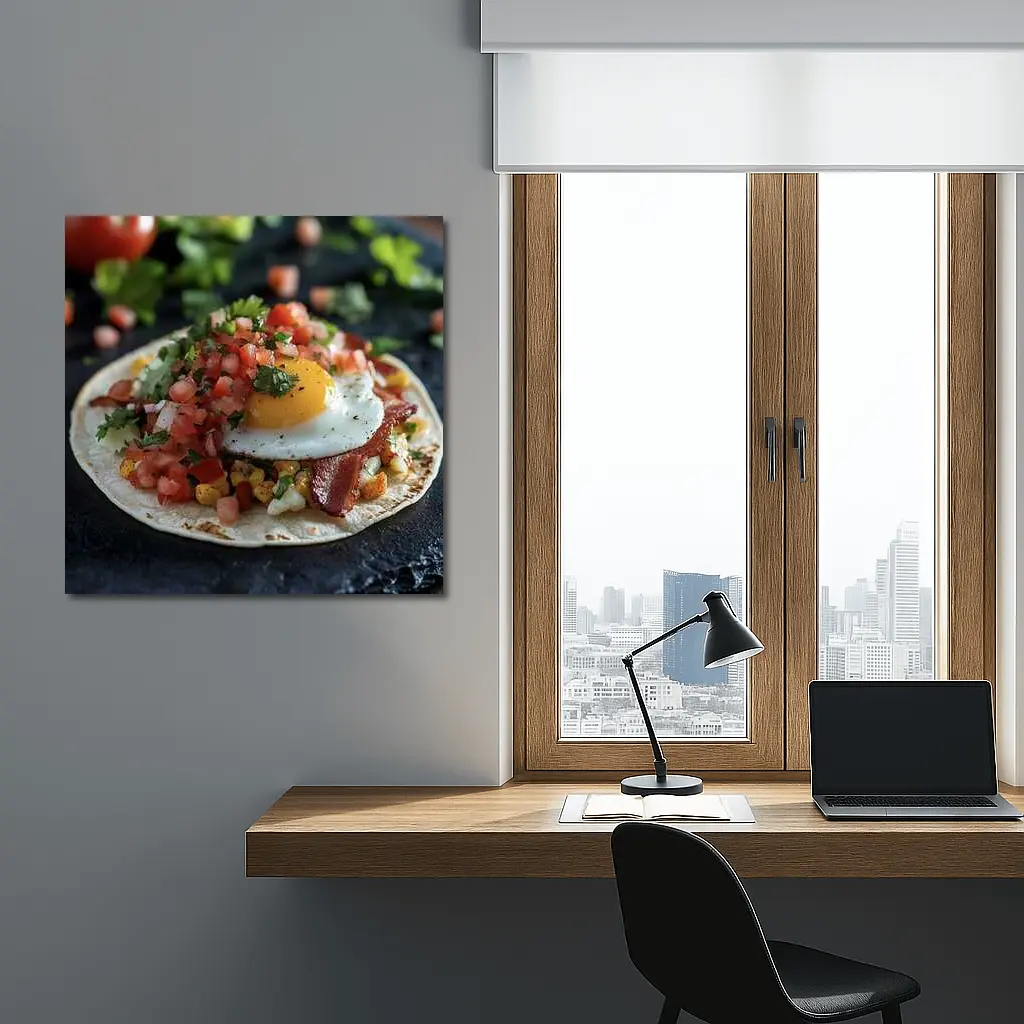 Breakfast Taco Fried Egg Pico De Gallo – Wall Art