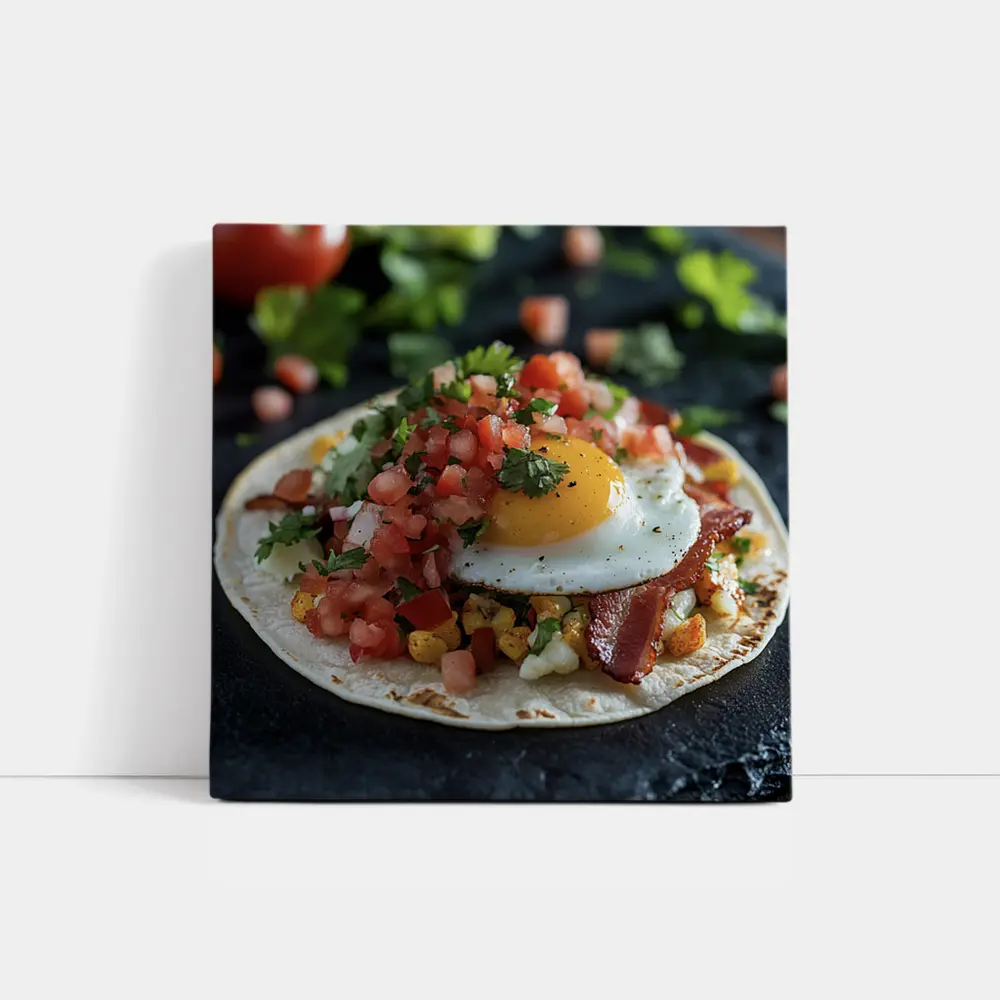 Breakfast Taco Fried Egg Pico De Gallo – Wall Art