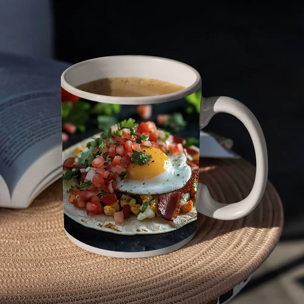 Breakfast Taco Fried Egg Pico De Gallo – Mugs