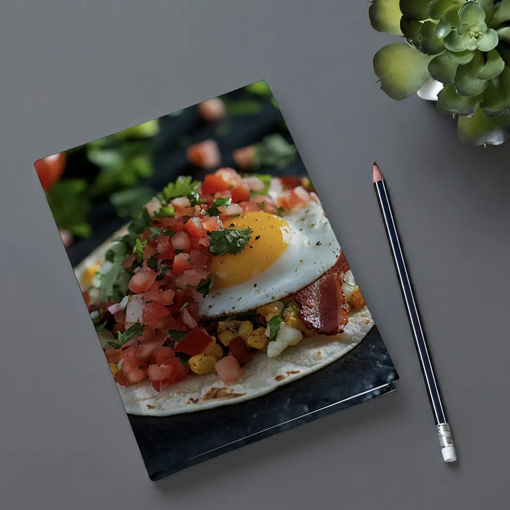 Breakfast Taco Fried Egg Pico De Gallo – Notebooks