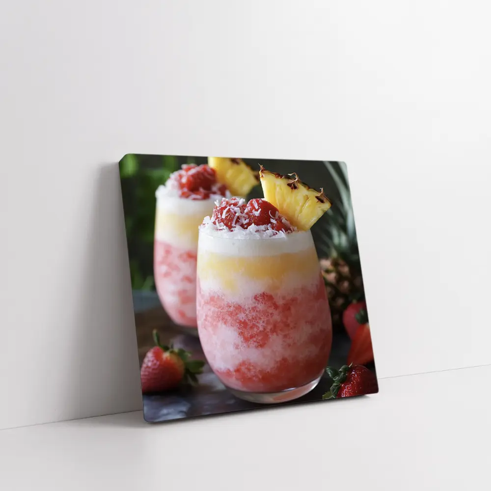 Strawberry Pineapple Coconut Frozen Tropical Drinks – Wall Art