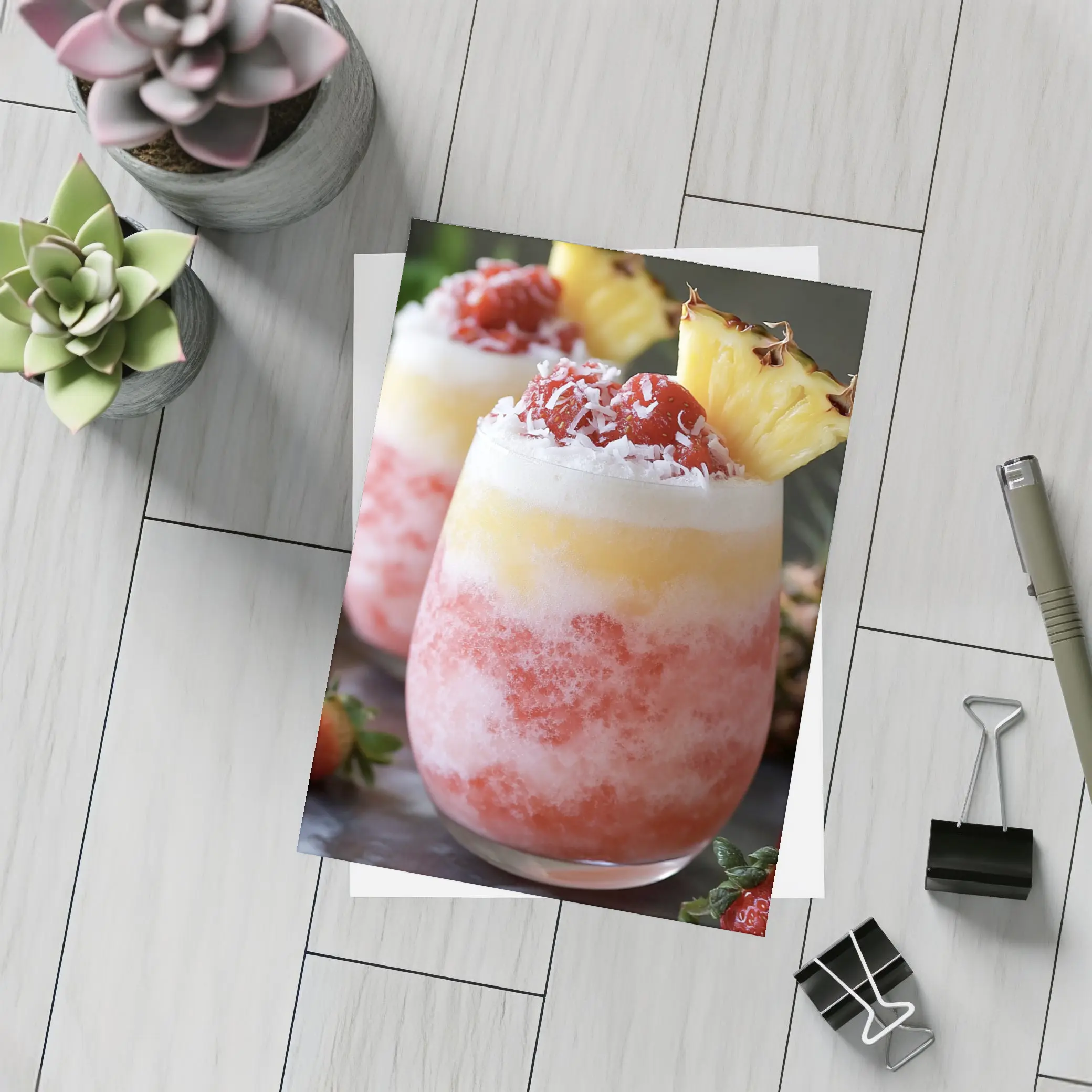 Strawberry Pineapple Coconut Frozen Tropical Drinks – Postcards