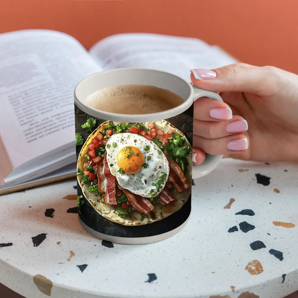 Breakfast Taco Bacon Egg Pico Dark – Mugs