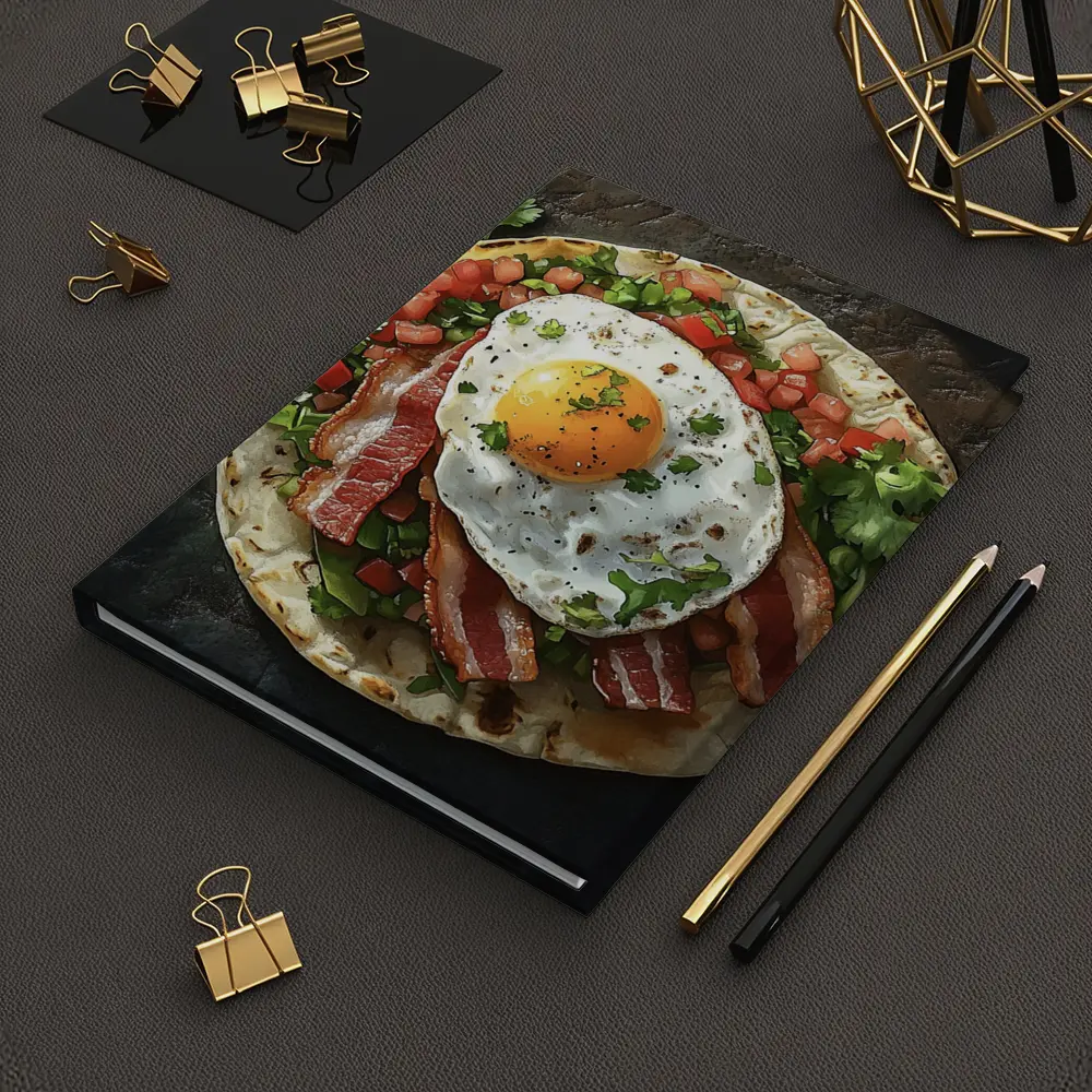 Breakfast Taco Bacon Egg Pico Dark – Notebooks