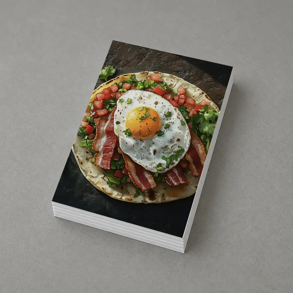 Breakfast Taco Bacon Egg Pico Dark – Postcards