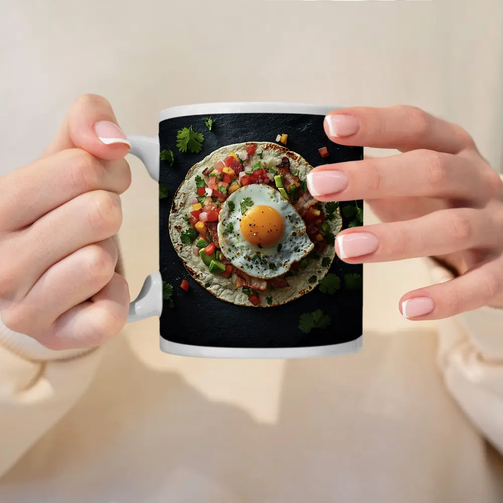 Breakfast Taco Fried Egg Dark Stone – Mugs